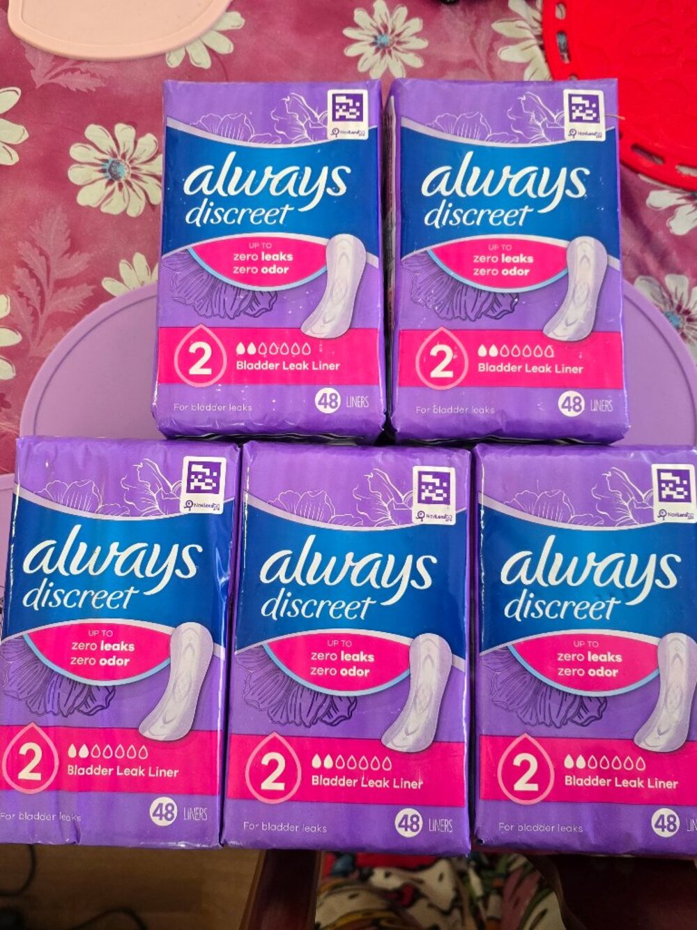 (5) Always Discreet Bladder Leak Liners
